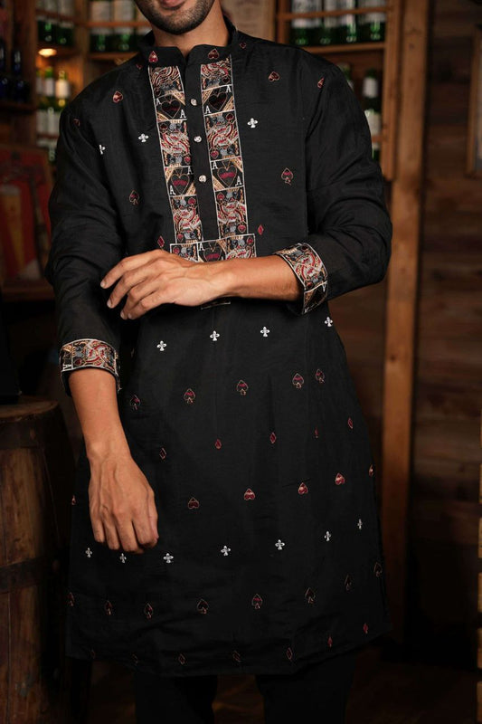 Black Elegance Kurta Set