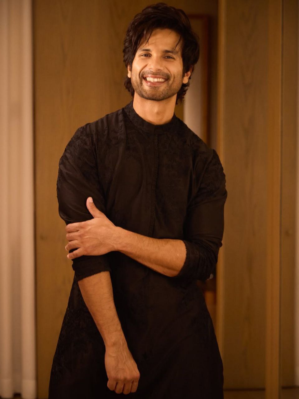 Black Slim-Fit Kurta Pajama Set
