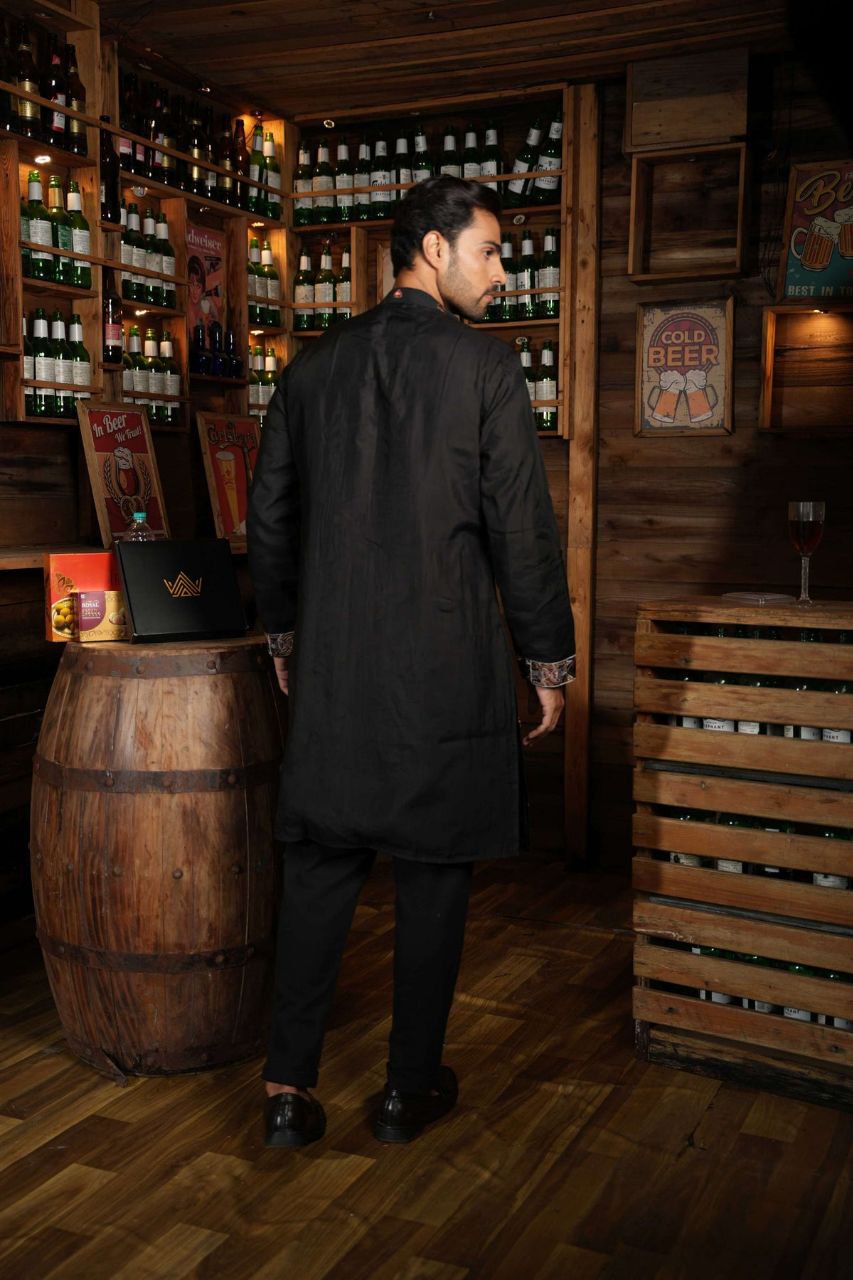 Black Elegance Kurta Set