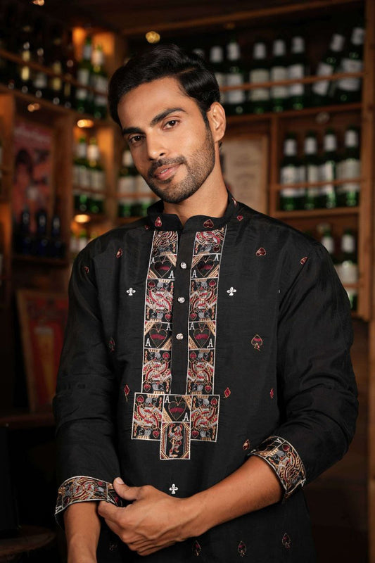 Black Elegance Kurta Set