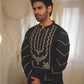 Black Havy Sequence Embroidered Kurta with payjama