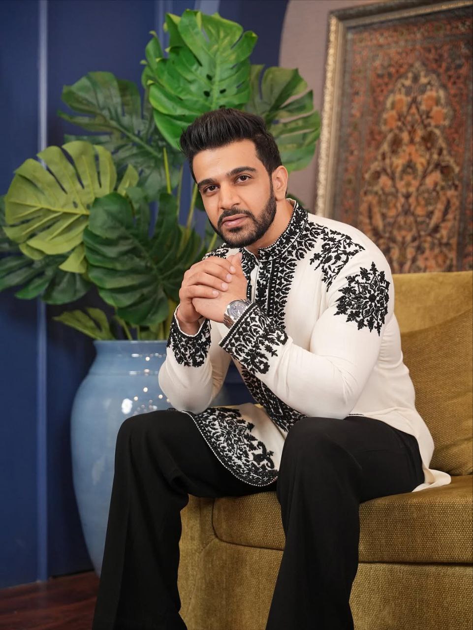 The Regal Monochrome Kurta Set