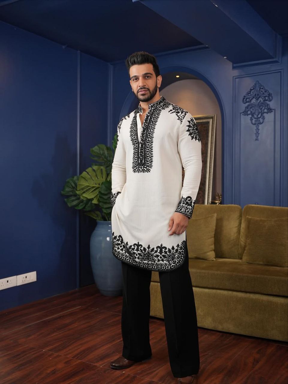 The Regal Monochrome Kurta Set