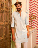 Ice blue kurta and pyjama