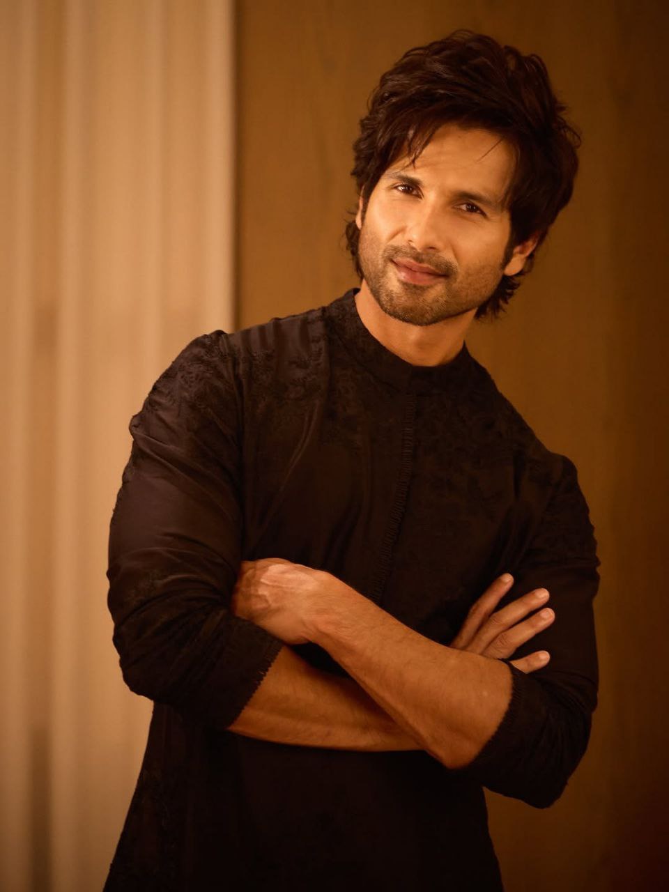 Black Slim-Fit Kurta Pajama Set